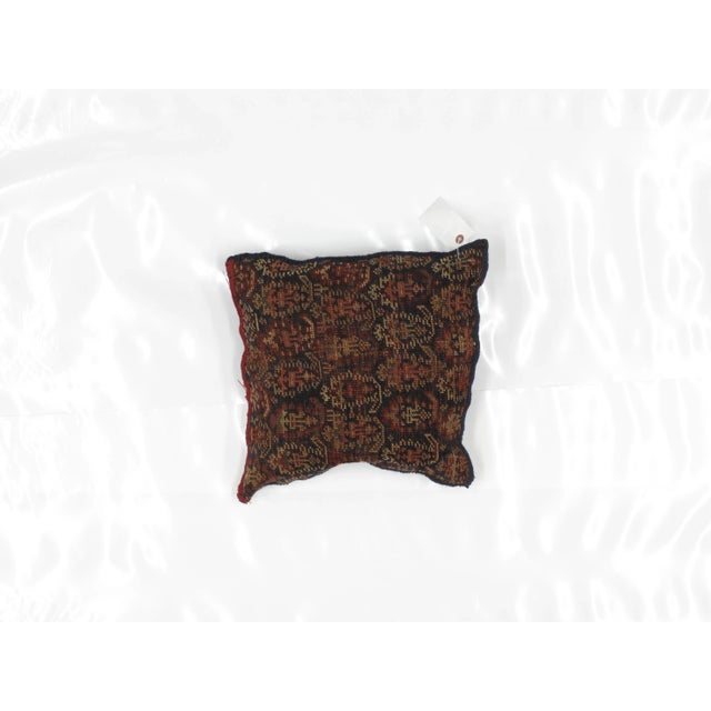 Persian Persian Pillow W/Antique Rug Fragment - 1'5 X 1'5 For Sale - Image 3 of 3