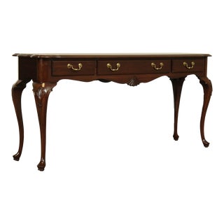 Ethan Allen Georgian Court Cherry Queen Anne Sofa, Console Table For Sale
