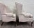 White Vintage Charles Custom Furniture High Back Wingback Chairs - Pair For Sale - Image 8 of 13