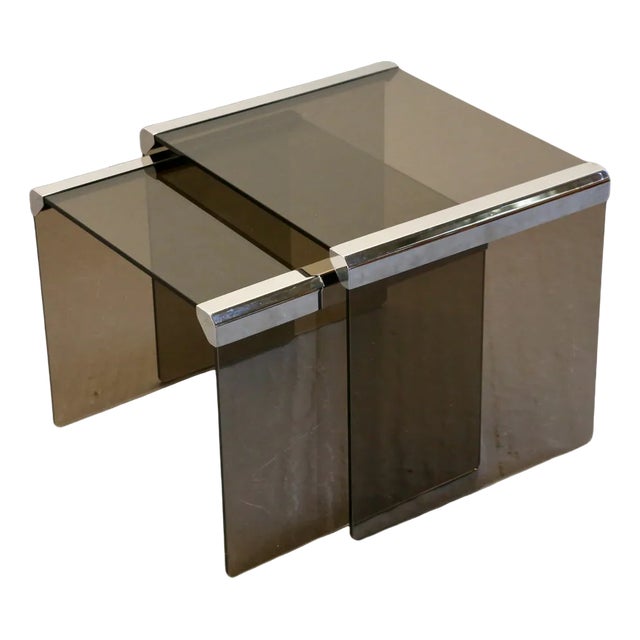 Italian Tris T35 Nesting Tablesby Pierangelo Gallotti, 1960s, Set of 2 For Sale