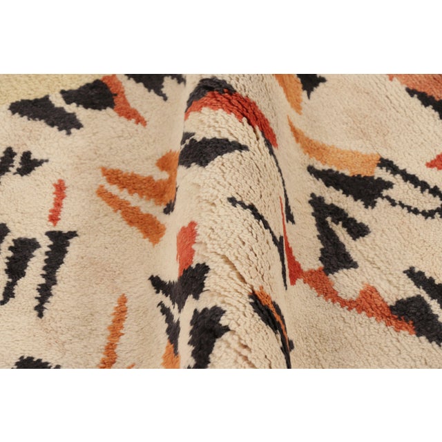 Textile Contemporary Art Deco Style Square Wool Rug by Rug & Kilim, India For Sale - Image 7 of 10