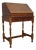 Vintage Colonial Revival Drop-Front Secretary Writing Desk With Turned Legs and Interior Compartments For Sale