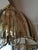 Mid-Century Modern Smoked Amber Beveled Glass Umbrella Shape Light Fixture For Sale - Image 3 of 17