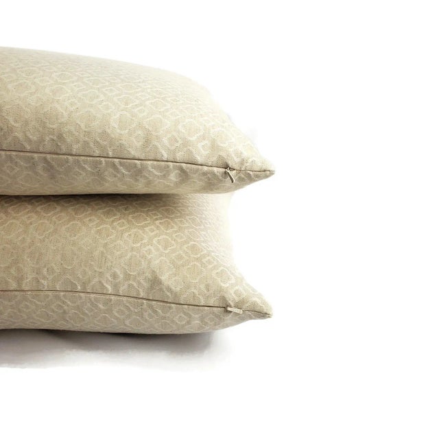 Contemporary Lee Jofa Castille in Biscuit Pillow Cover For Sale - Image 3 of 5