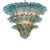 Murano Glass "Palmette" Chandelier in Fontana Green For Sale