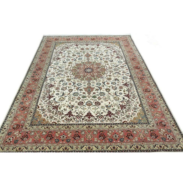 Hand-Knotted Rug with Silk, 2010s For Sale - Image 4 of 12