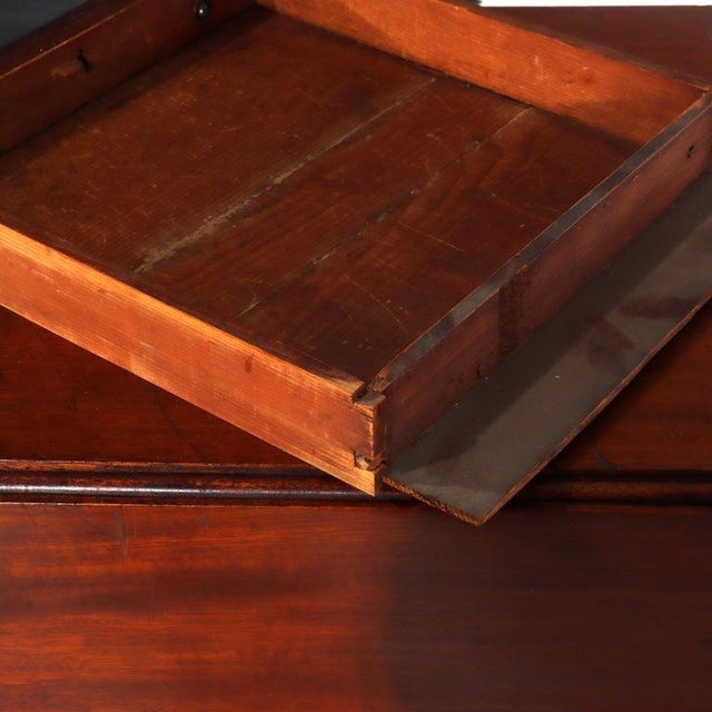 Sheraton Mahogany 2 Drawer Drop Leaf Stand With Rope Twist Carved Legs C1830 For Sale - Image 12 of 16