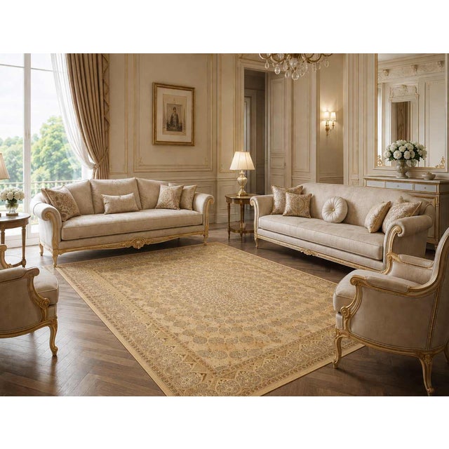 Pasargad DC Exquisite Design Paris Palace Fine Power Loom v. Silk Rug For Sale - Image 4 of 4