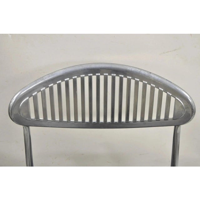 Mid 20th Century Mid 20th Century Coro Luigi Origlia Italian Modern Sculpted Aluminum Dining Chairs - Set of 6 For Sale - Image 5 of 13