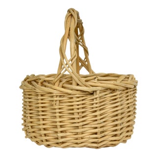 Natural Wicker Rattan Basket For Sale