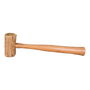 Vintage Rawhide Mallet With Wooden Handle - Mid-20th Century Leatherworking or Jewelry Tool.