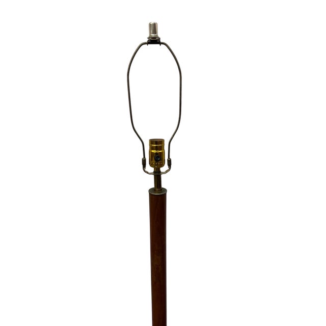 Bring authentic Scandinavian style into your interior with this Mid-Century Danish Modern teak floor lamp, crafted in...