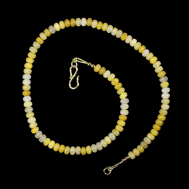 Traditional Ajd 17 Inch Natural Yellow/Gold Aventurine 6mm Rondelle Necklace, Great Gift For Sale - Image 3 of 7