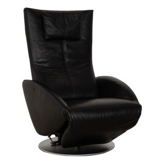 Mate Leather Armchair in Black from FSM For Sale