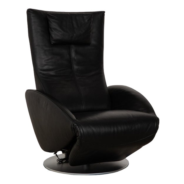 Mate Leather Armchair in Black from FSM For Sale