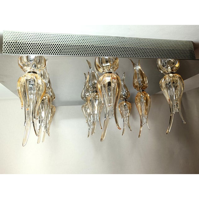 Murano Tulip Glass Ceiling Light by Aureliano Toso For Sale - Image 15 of 18