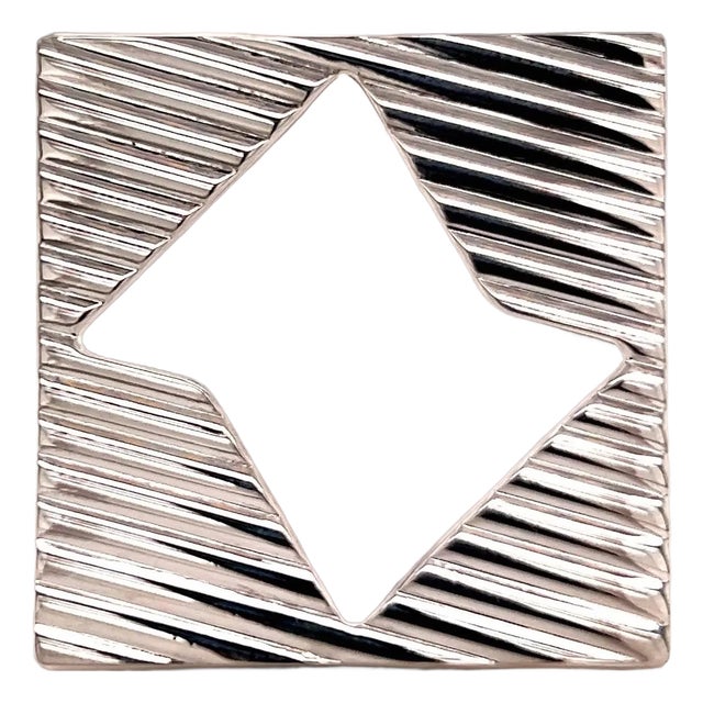 1990s Tiffany & Co Estate Abstract Brooch Sterling Silver For Sale