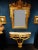 Antique Golden Wood Mirror and Console, Set of 2 For Sale - Image 11 of 12