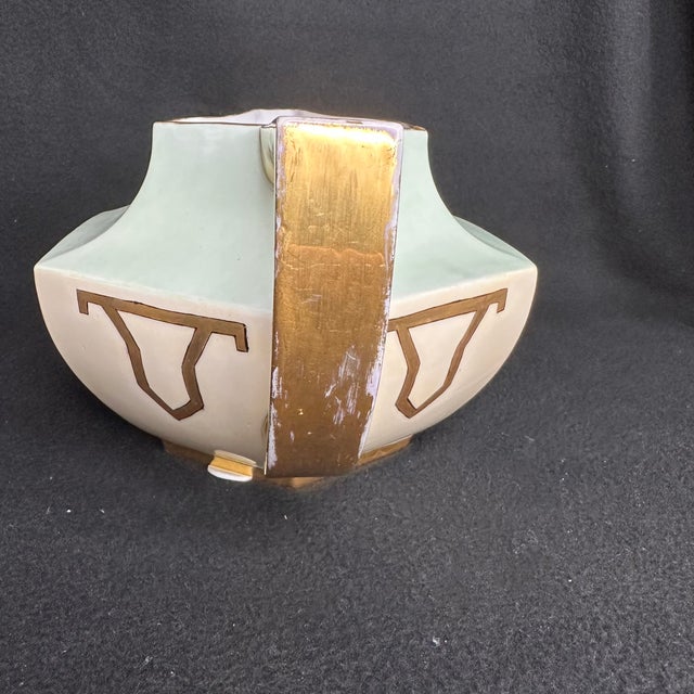 Art Deco 1920s Limoges Art Deco Hand Painted Pitcher For Sale - Image 3 of 6