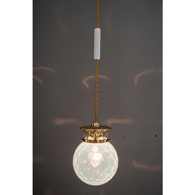 Pendants with Loetz Glass Shade attributed to Koloman Moser for Bakalowits & Söhne, 1908 For Sale - Image 4 of 18