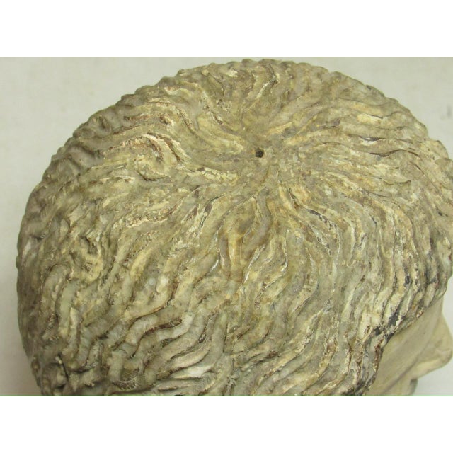 Antique Spanish Colonial Hand Carved Head of a Santo For Sale - Image 13 of 15