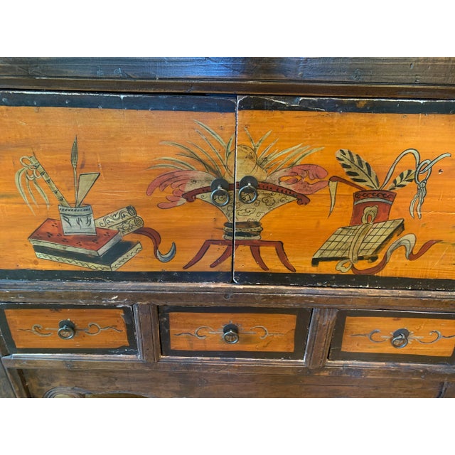 Antique Painted and Lacquered Chinese Chest For Sale - Image 12 of 12