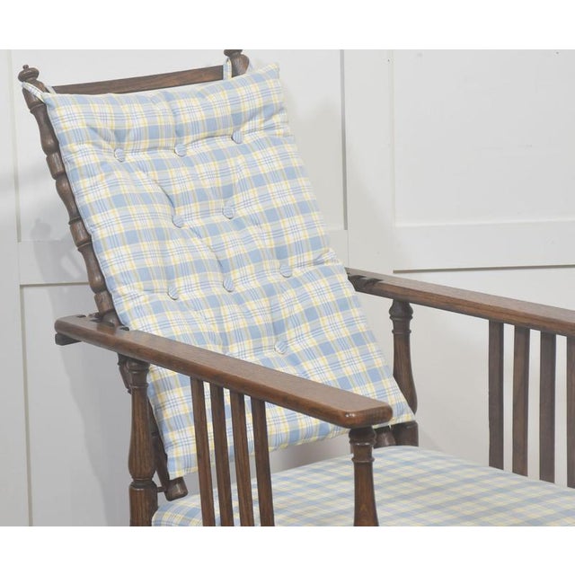 Wood Adjustable Reclining Oak Armchair, 1890s For Sale - Image 7 of 12