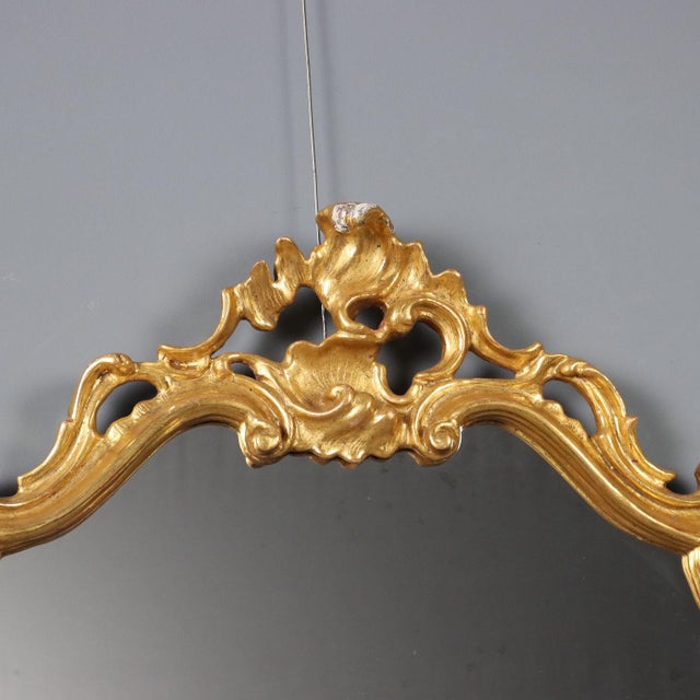 Baroque Style Mirror in Giltwood Frame For Sale - Image 4 of 9