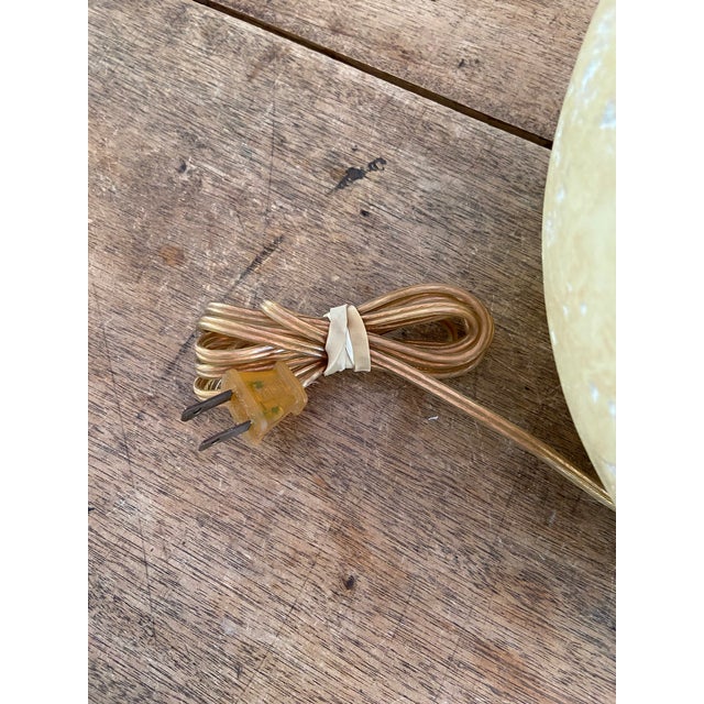 Mustard Mid-Century Modern Moonscape Cratered Table Lamp For Sale - Image 8 of 9