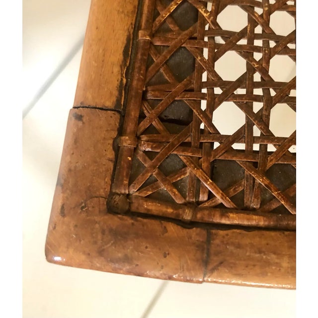 Wood 19th C. Italian Hand Painted Cane Side Chair For Sale - Image 7 of 10