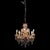 Glass Vintage French Louis XV Style Crystal & Gilt Bronze 5-Light Chandelier C1940 For Sale - Image 7 of 7