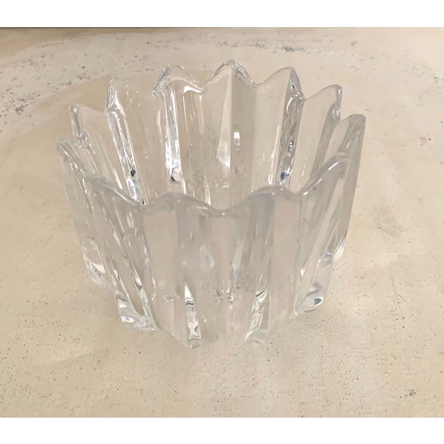 Vintage Orrefors Clear Crystal Flower Shape Bowl / Candy Dish Chairish