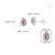Natural Pear Cut Pink Sapphire & Diamond Halo Stud Earrings in 18k White Gold- 2 Pieces For Sale - Image 10 of 13