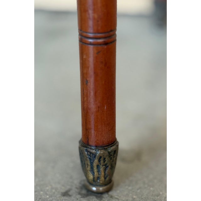 1900s, Art Nouveau Pair of Mahogany Nightstands with Crest Marble Top For Sale - Image 14 of 18