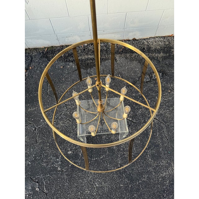 Metal Thomas O’Brien for Visual Comfort Open-Frame Antique Brass 8-Light Chandelier For Sale - Image 7 of 11