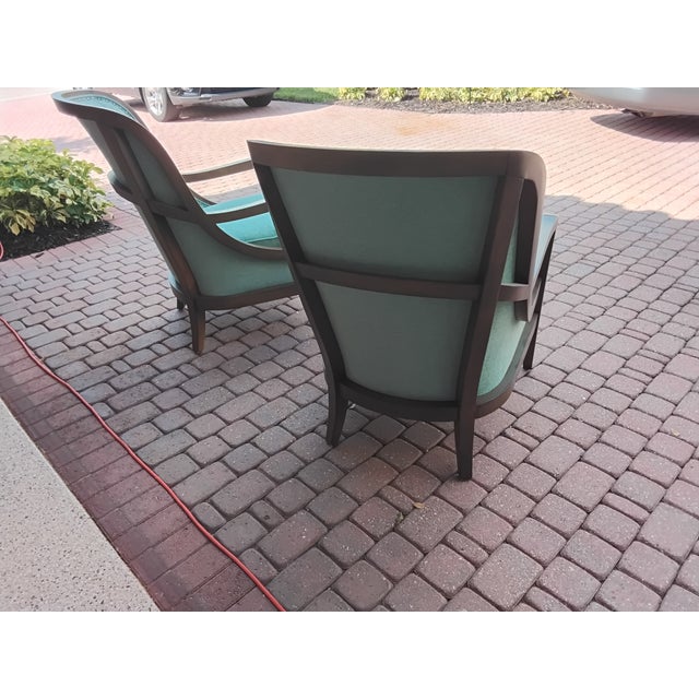 Transitional Pair of Sam Moore Accent Chairs For Sale - Image 3 of 9