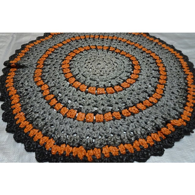 Mid-Century Modern Rag Rug Swedish Mid Century For Sale - Image 3 of 6
