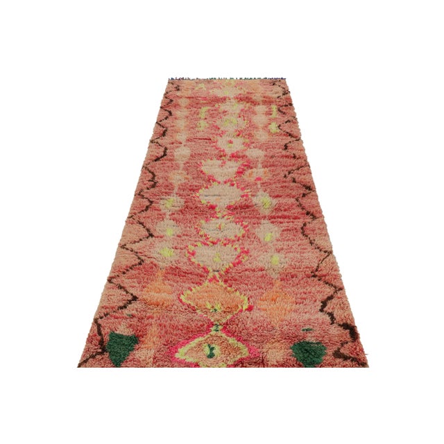 1950s Vintage Moroccan Runner Rug With Colorful Geometric Medallions - Rug & Kilim For Sale - Image 5 of 8