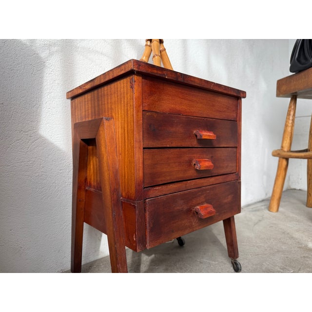Small Vintage Bedside Table, 1960s For Sale - Image 9 of 18