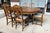 7 Piece j.b. Van Sciver Co. Refinished Antique Oak Round Dining Set With Two Leaves For Sale In Raleigh - Image 6 of 18