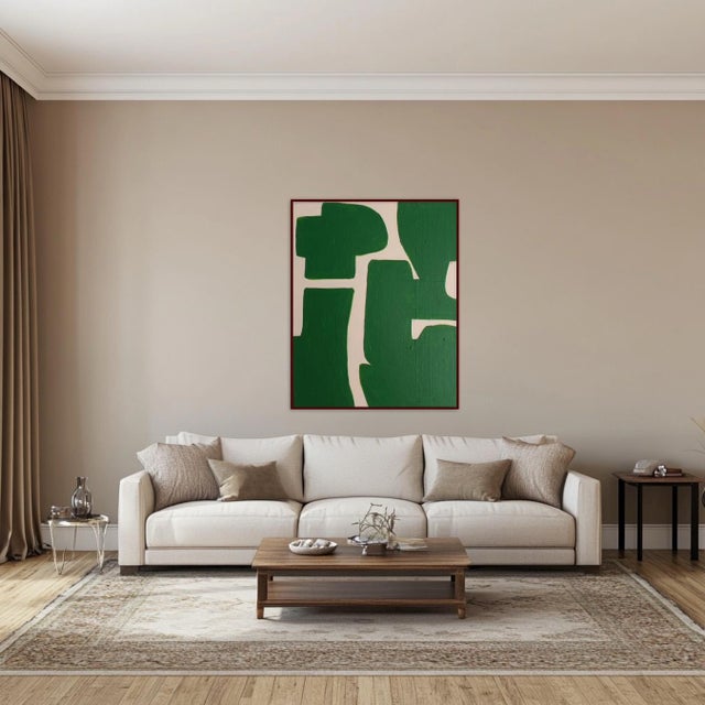 Bodasca, Organic Green Abstract, 2026, Acrylic on Canvas For Sale - Image 10 of 12