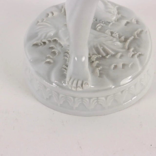 Sculpture Young Boy with Case in White Porcelain, 1800s For Sale - Image 6 of 10