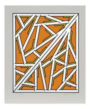Nicholas Krushenick, Untitled (Orange One Variant), Pop Art Print
