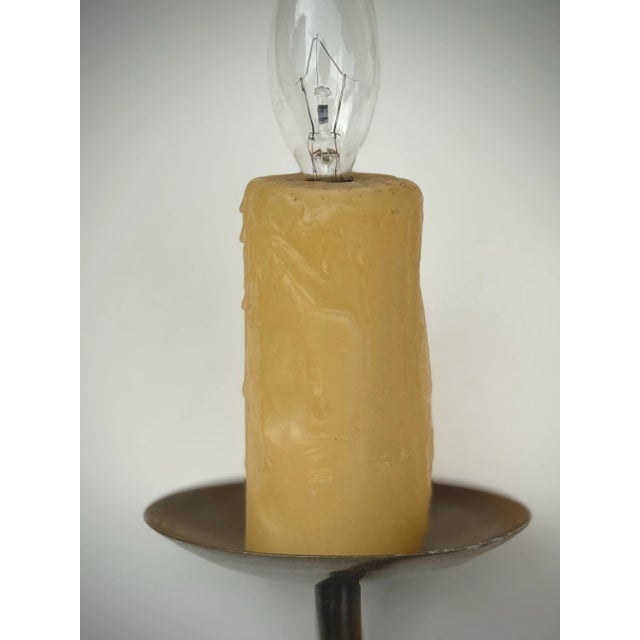 Pair of Wall Sconces: Very Large Antiqued Brass Wall Sconces, Paul Ferrante For Sale - Image 10 of 11