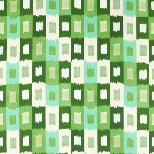 Harlequin Shiruku Fabric in Emerald/Forest/Silver Willow For Sale