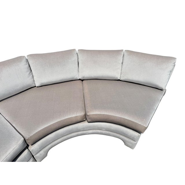 Vintage Thayer Coggin for Milo Baughman Semi-Circular 3-Piece Sectional Sofa For Sale - Image 10 of 11