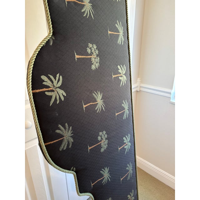 Custom Palm Tree Scalloped Valances – Set of 2 For Sale - Image 10 of 14
