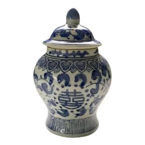 Vintage Blue & White Canton Collection Ginger Jar