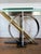 1990s Kaizo Oto for Design Institute America Postmodern Brass, Chrome & Glass Sculptural Console Table For Sale - Image 5 of 12