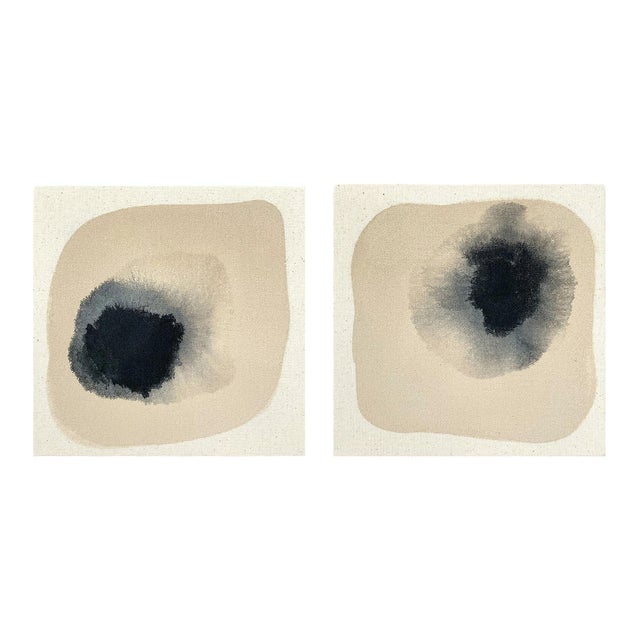 Set of Small Abstract Painting on Canvas For Sale